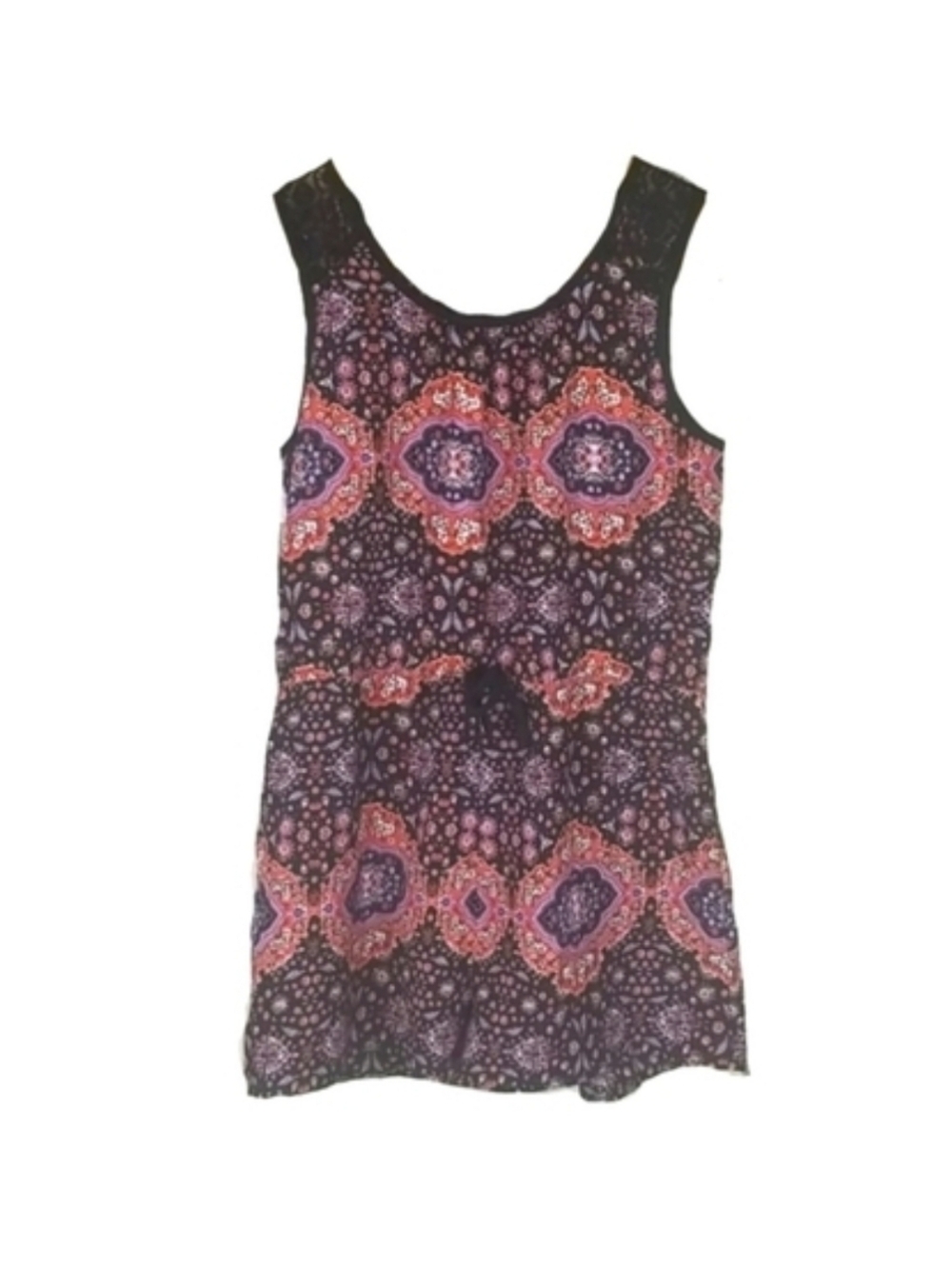 Zoe & Rose Band of Gypsies Girls Romper Size XL Bohemian Boho Multicolor Purple - Picture 2 of 7